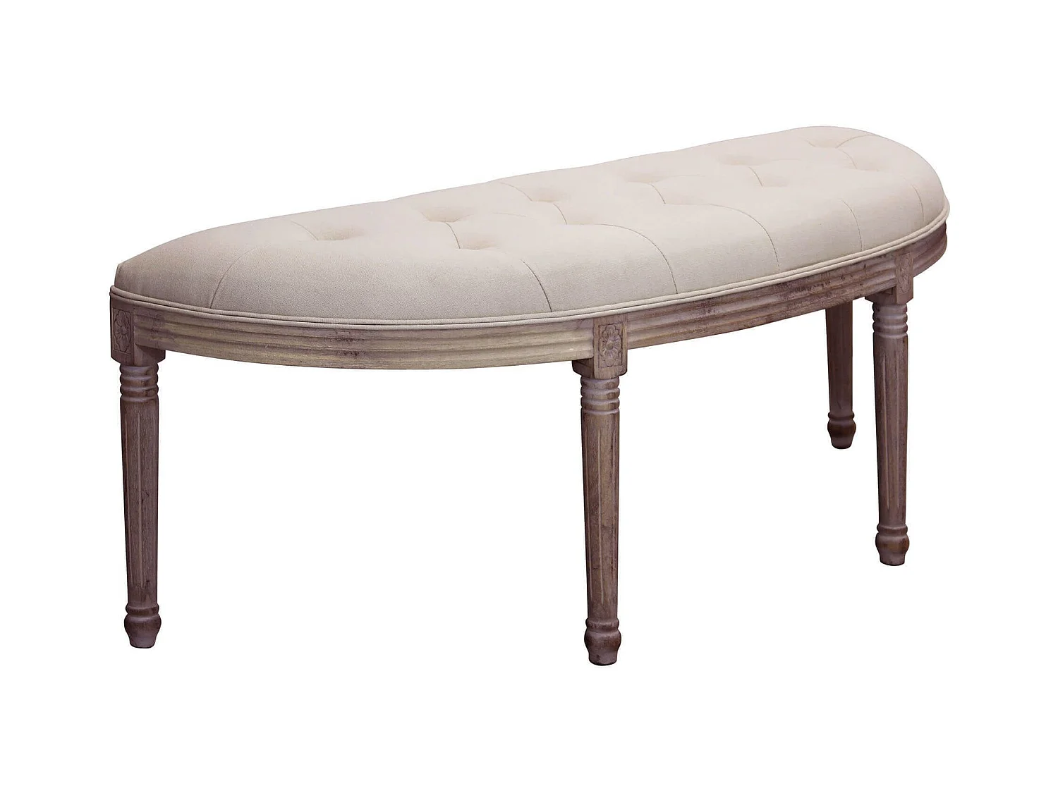 MilaniHome.it - panca vintage in tessuto di design moderno vintage cm 125x45x48 hdi coloreBeige