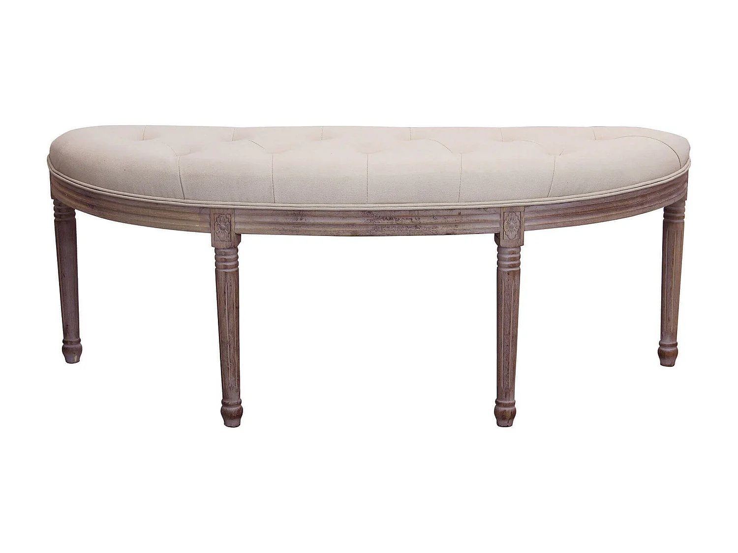 MilaniHome.it - panca vintage in tessuto di design moderno vintage cm 125x45x48 hdi coloreBeige