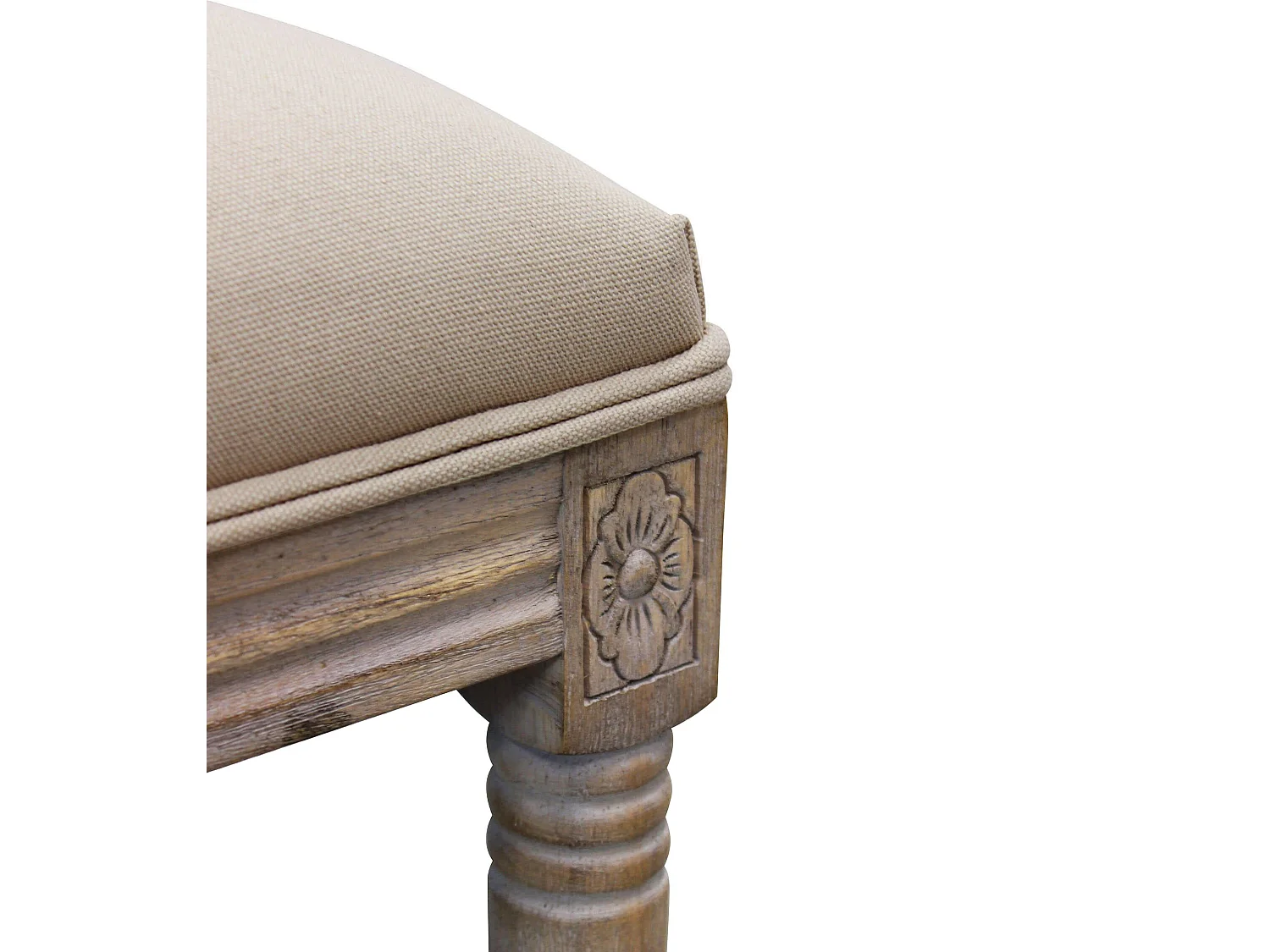 MilaniHome.it - panca vintage in tessuto di design moderno vintage cm 125x45x48 hdi coloreBeige