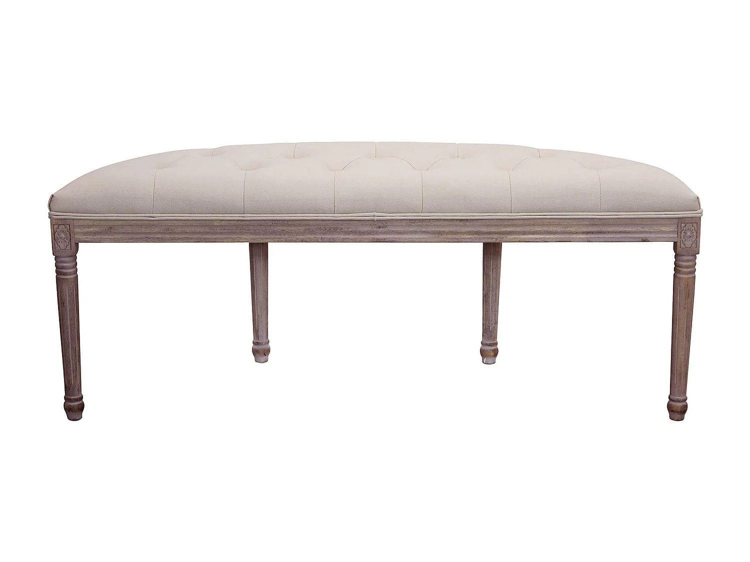 MilaniHome.it - panca vintage in tessuto di design moderno vintage cm 125x45x48 hdi coloreBeige