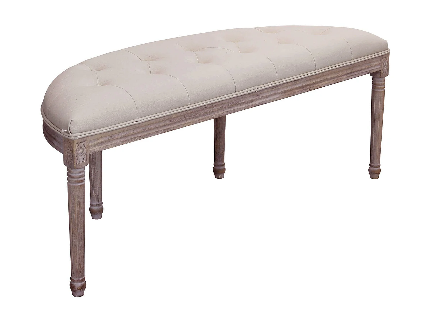 MilaniHome.it - panca vintage in tessuto di design moderno vintage cm 125x45x48 hdi coloreBeige