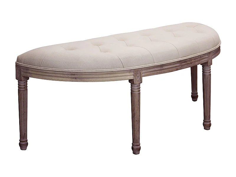 MilaniHome.it - panca vintage in tessuto di design moderno vintage cm 125x45x48 hdi coloreBeige