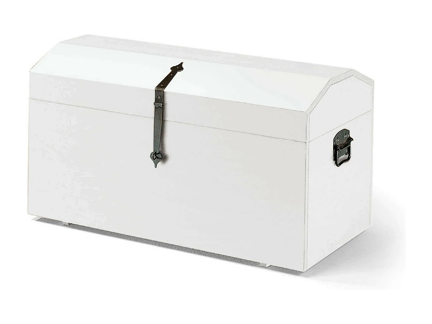 MilaniHome.it - Baule In Legno Massello 98x47x54di coloreBianco