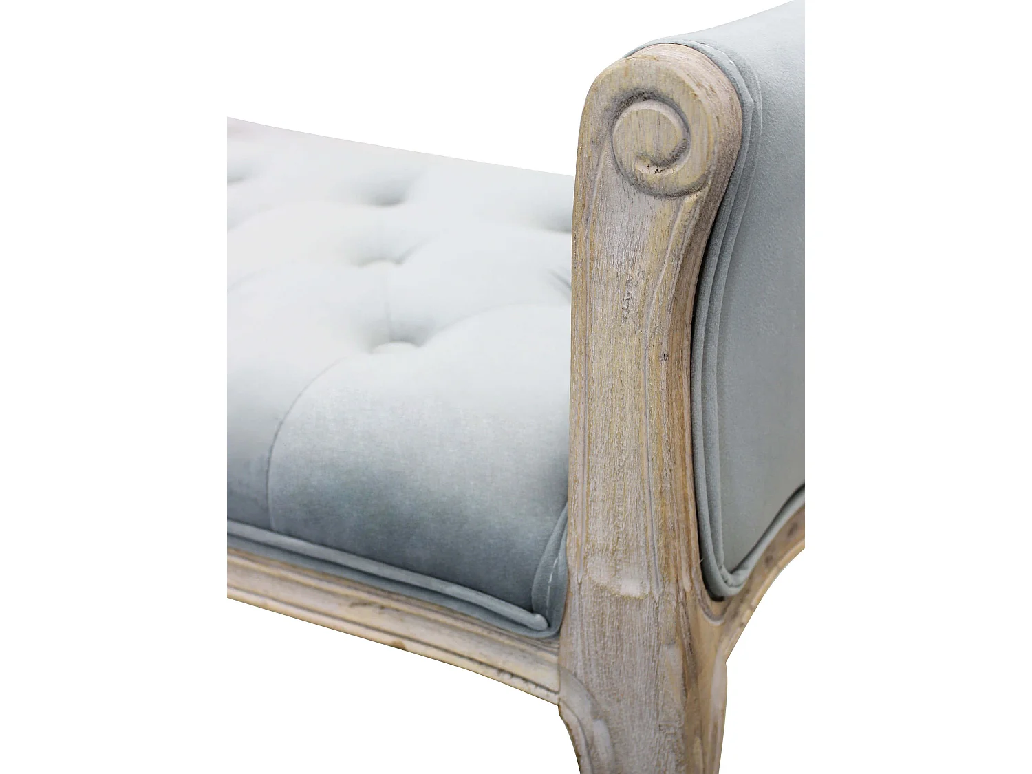 MilaniHome.it - panca vintage in velluto di design moderno vintage cm 113x48x 45/60 hdi coloreGrigio