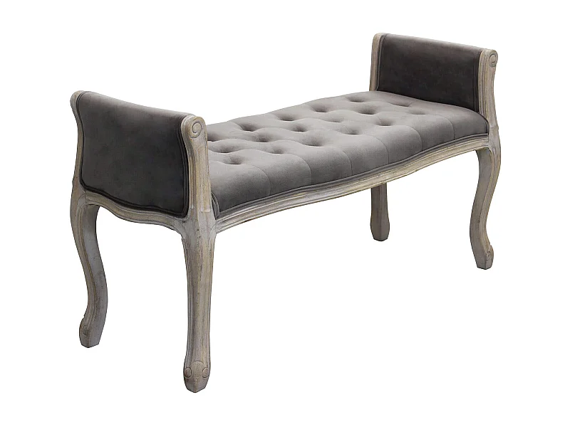 MilaniHome.it - panca vintage in velluto di design moderno vintage cm 113x48x 45/60 hdi coloreTaupe