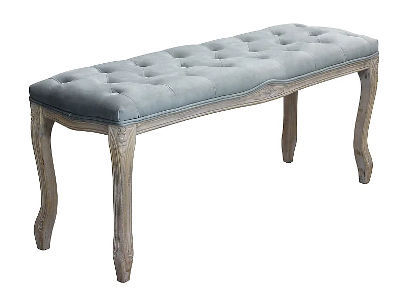 MilaniHome.it - panca vintage in velluto di design moderno vintage cm 110x36x47 hdi coloreGrigio