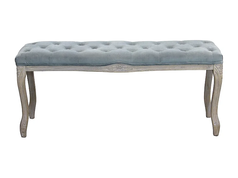 MilaniHome.it - panca vintage in velluto di design moderno vintage cm 110x36x47 hdi coloreGrigio