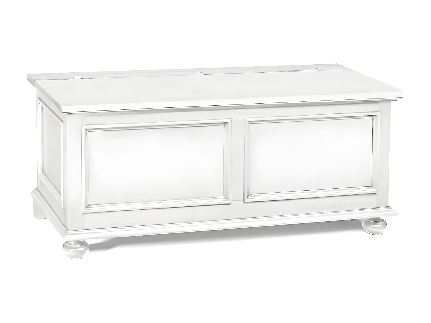 MilaniHome.it - Cassapanca Bianca 100 Per Interno Camera Cameretta Sala Da Pranzo Salotto Cucina Arte Povera Massellodi coloreBianco