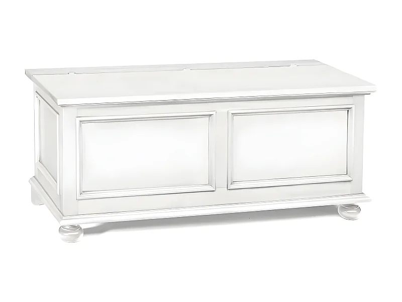 MilaniHome.it - Cassapanca Bianca 120 Per Interno Camera Cameretta Sala Da Pranzo Salotto Cucina Arte Povera Massellodi coloreBianco