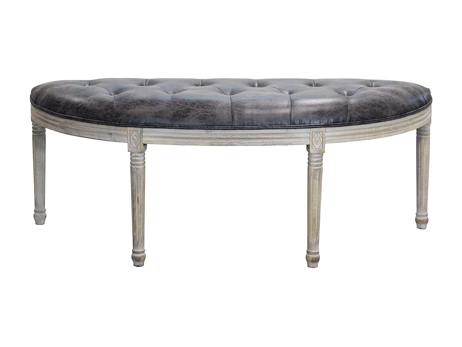 MilaniHome.it - panca vintage in ecopelle di design moderno vintage cm 125x45x48 hdi coloreTaupe