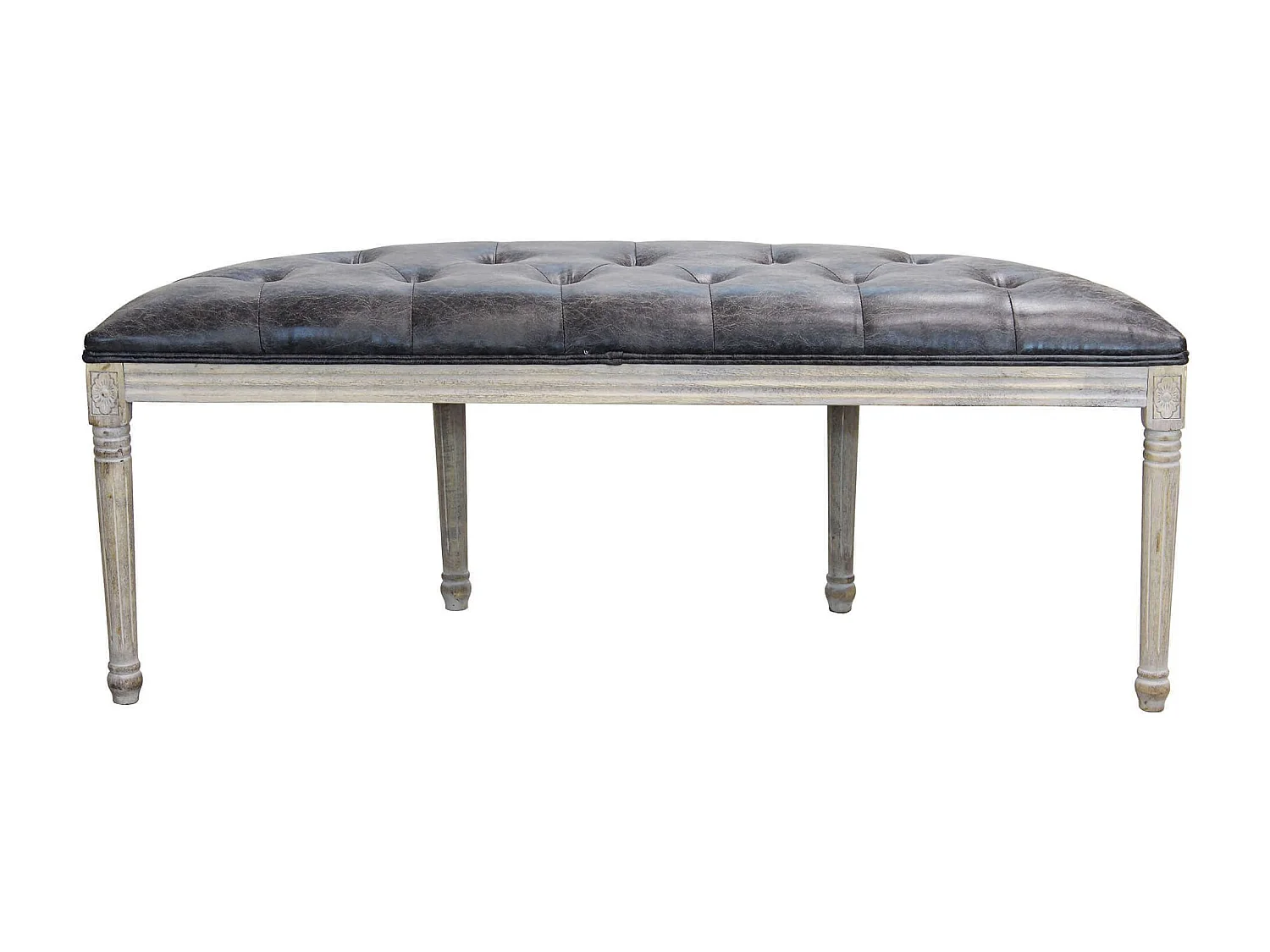 MilaniHome.it - panca vintage in ecopelle di design moderno vintage cm 125x45x48 hdi coloreTaupe