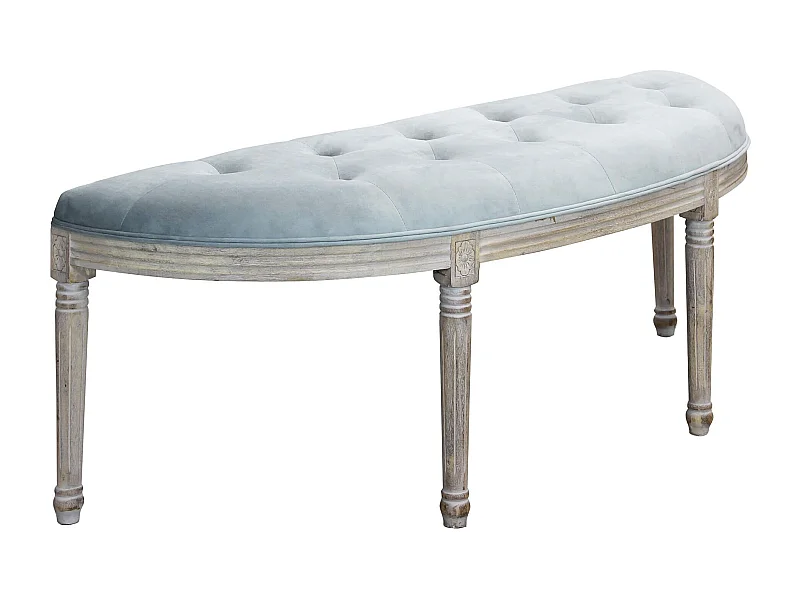 MilaniHome.it - panca vintage in velluto di design moderno vintage cm 125x45x48 hdi coloreGrigio