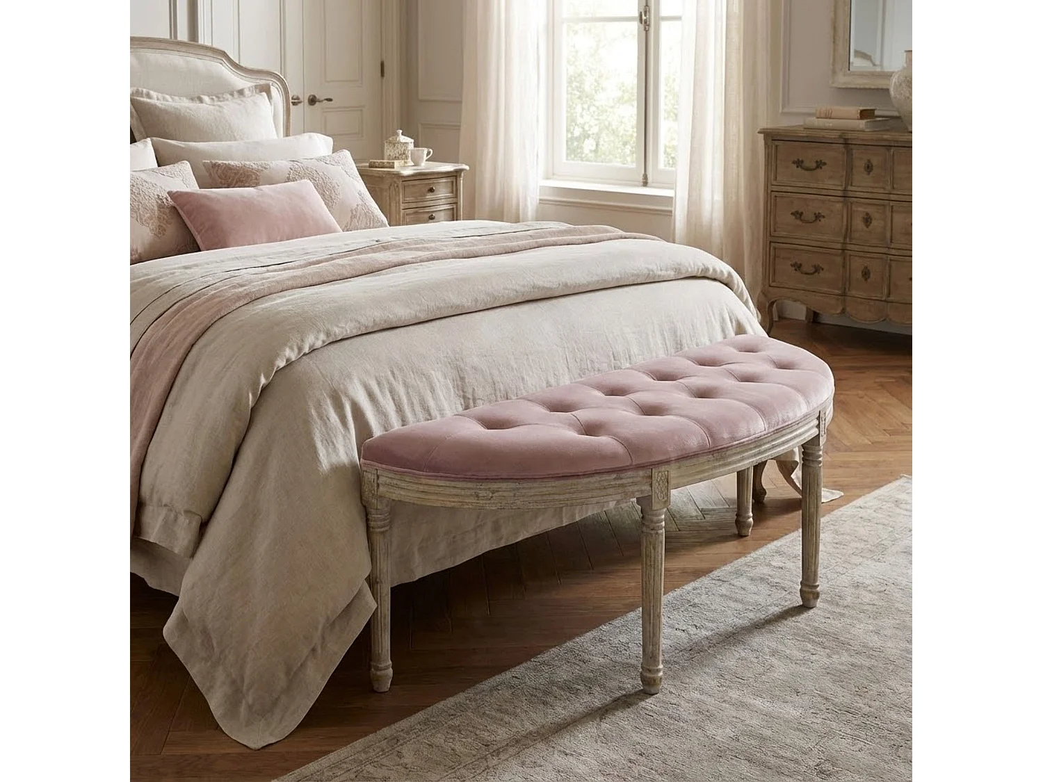 panca vintage in velluto di design moderno vintage cm 125x45x48 h