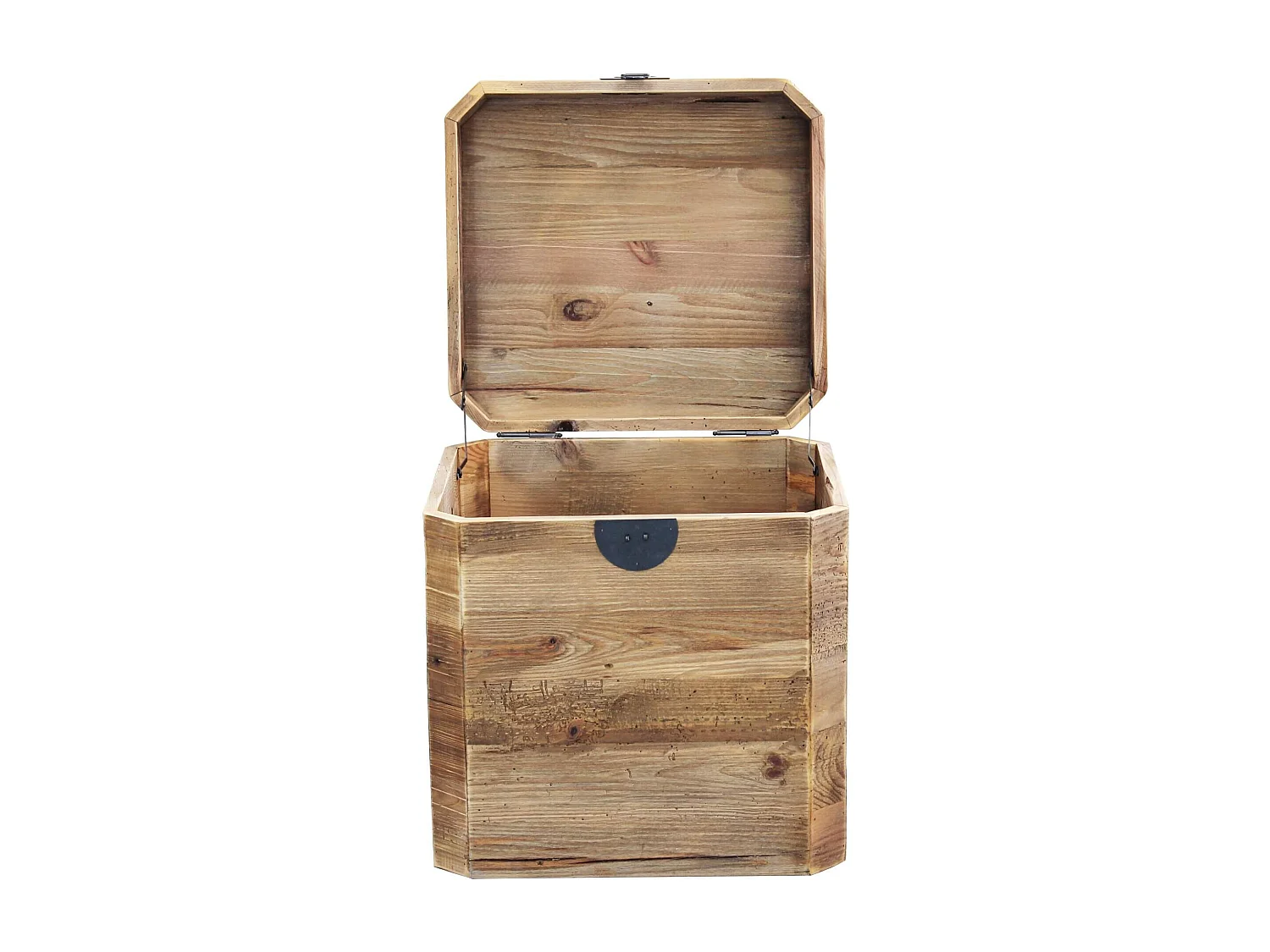 MilaniHome.it - Baule in legno di pino riciclato di design moderno in legno invecchiato pezzo unico cm 52x48x55 hdi coloreMarrone