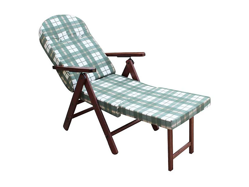 MilaniHome.it - Poltrona Sdraio 4 Posizioni Verde Con Prolunga E Cuscino Per Interno, Veranda Salotto Porticodi coloreVerde