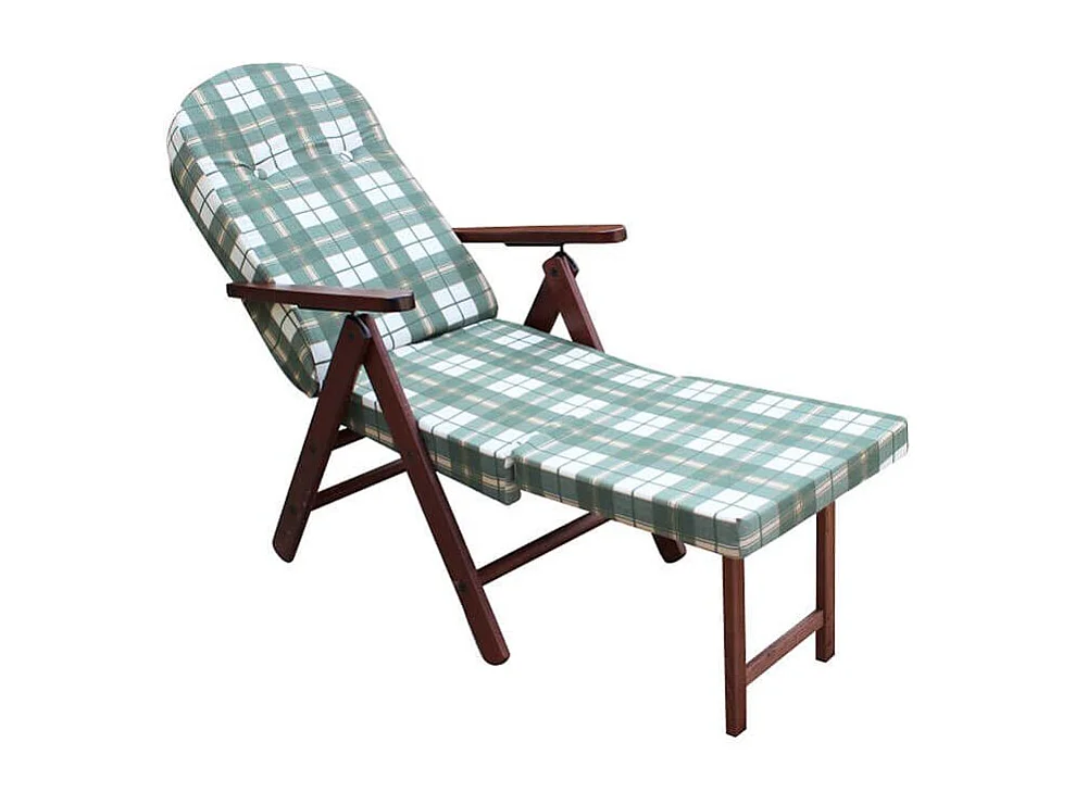 MilaniHome.it - Poltrona Sdraio 4 Posizioni Verde Con Prolunga E Cuscino Per Interno, Veranda Salotto Porticodi coloreVerde