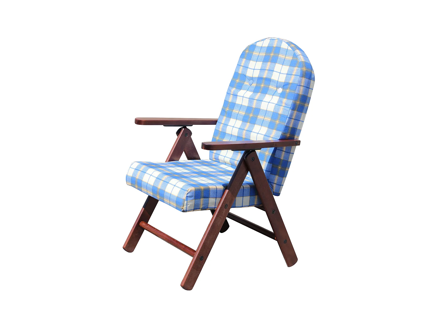 MilaniHome.it - Poltrona Sdraio 4 Posizioni Blu Con Cuscino Per Interno, Veranda Salotto Sdraio Porticodi coloreBlu