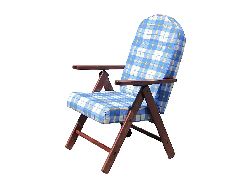 MilaniHome.it - Poltrona Sdraio 4 Posizioni Blu Con Cuscino Per Interno, Veranda Salotto Sdraio Porticodi coloreBlu