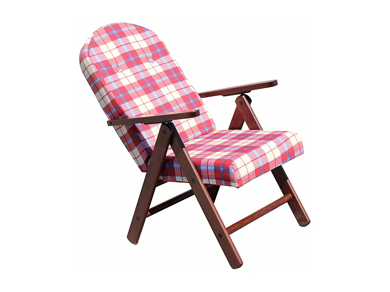 MilaniHome.it - Poltrona Sdraio 4 Posizioni Bordeaux Con Cuscino Per Interno, Veranda Salotto Porticodi coloreRosso