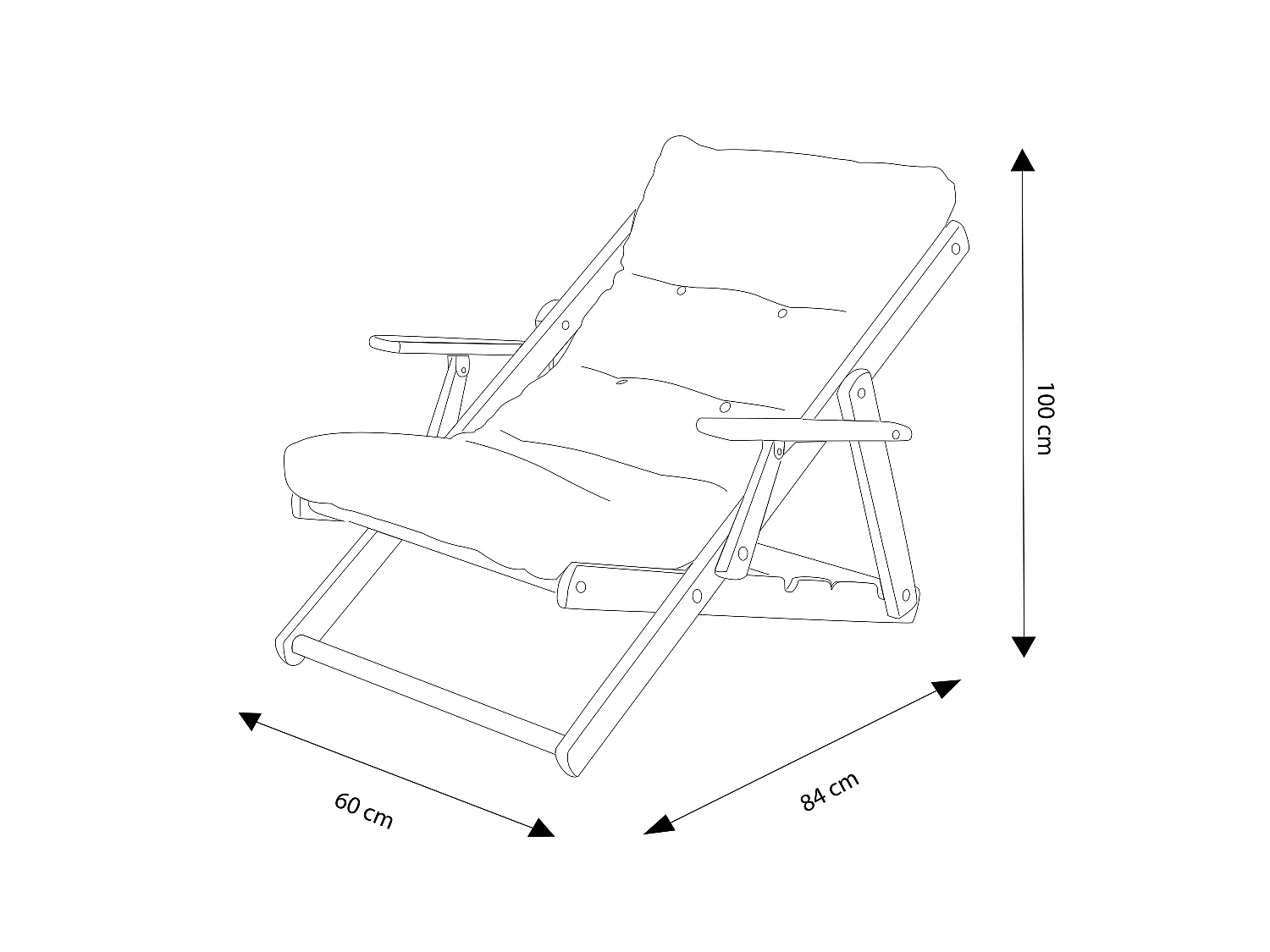 MilaniHome.it - Poltrona Sdraio 3 Posizioni Blu Con Cuscino Per Interno, Veranda Salotto Sdraio Porticodi coloreBlu
