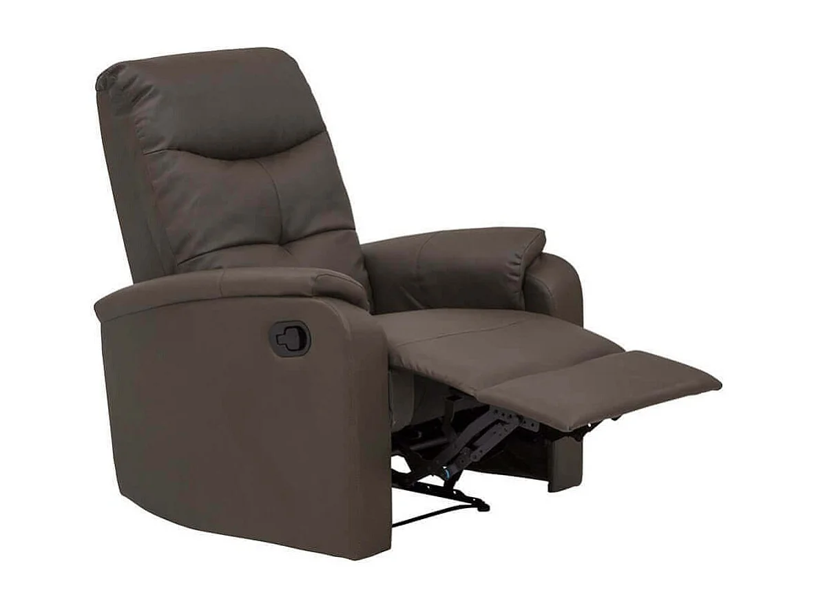 MilaniHome.it - Poltrona Relax Reclinabile Confort Imbottita Marrone Per Interno Salotto Per Anzianidi coloreMarrone