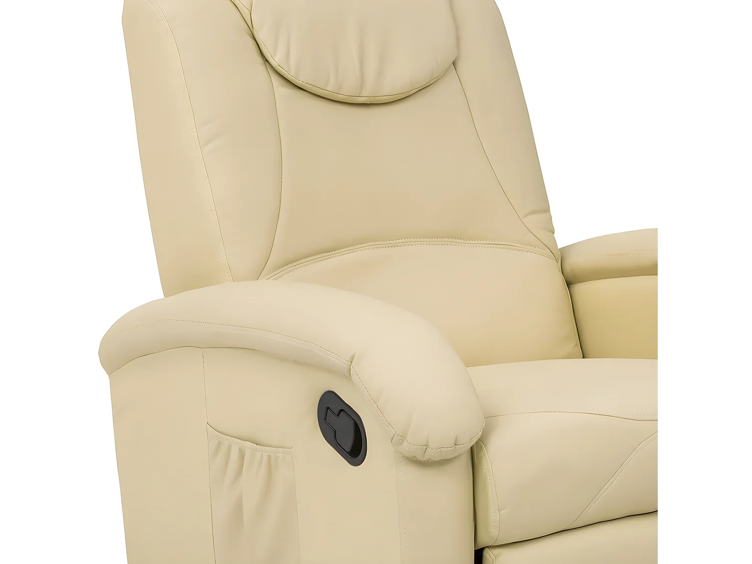 MilaniHome.it - Poltrona Relax Reclinabile Confort Imbottita Beige Per Interno Salotto Per Anzianidi coloreBeige