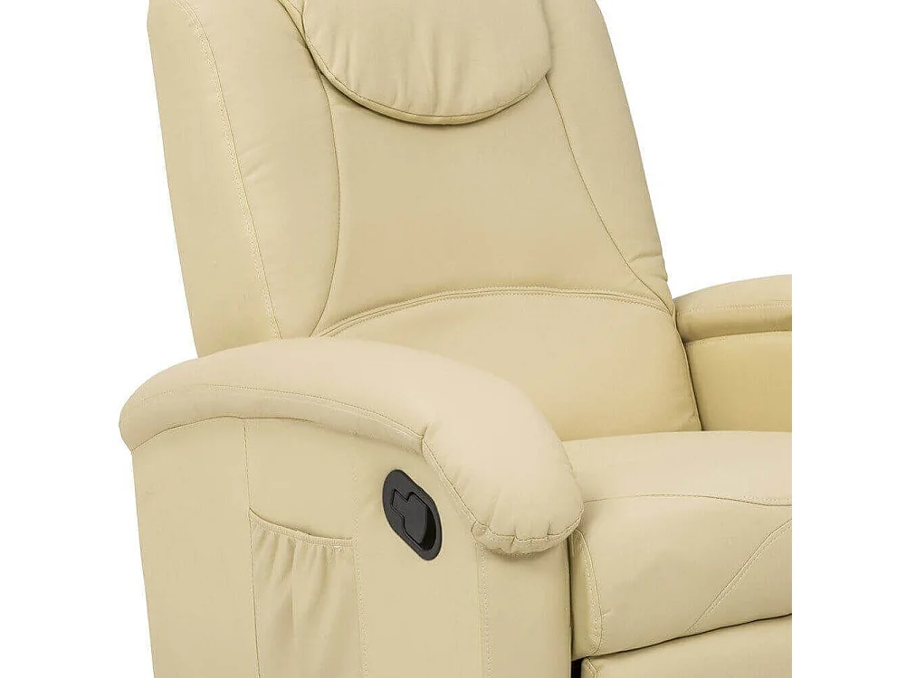 MilaniHome.it - Poltrona Relax Reclinabile Confort Imbottita Beige Per Interno Salotto Per Anzianidi coloreBeige