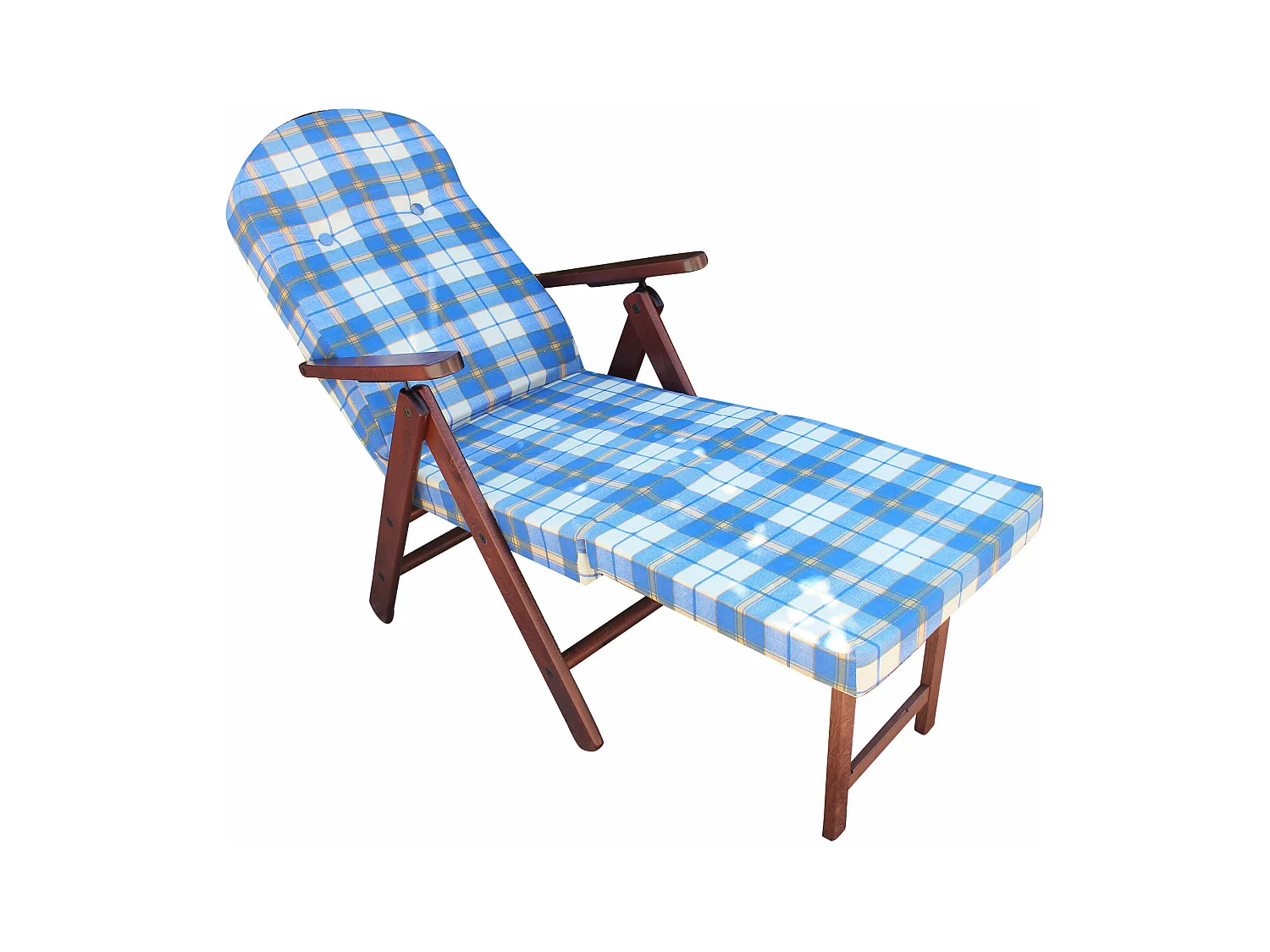MilaniHome.it - Poltrona Sdraio 4 Posizioni Blu Con Prolunga E Cuscino Per Interno, Veranda Salotto Porticodi coloreBlu
