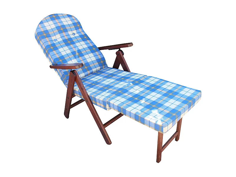 MilaniHome.it - Poltrona Sdraio 4 Posizioni Blu Con Prolunga E Cuscino Per Interno, Veranda Salotto Porticodi coloreBlu