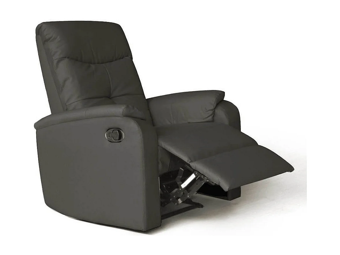 MilaniHome.it - Poltrona Relax Reclinabile Confort Imbottita Per Interno Salotto Per Anzianidi coloreGrigio