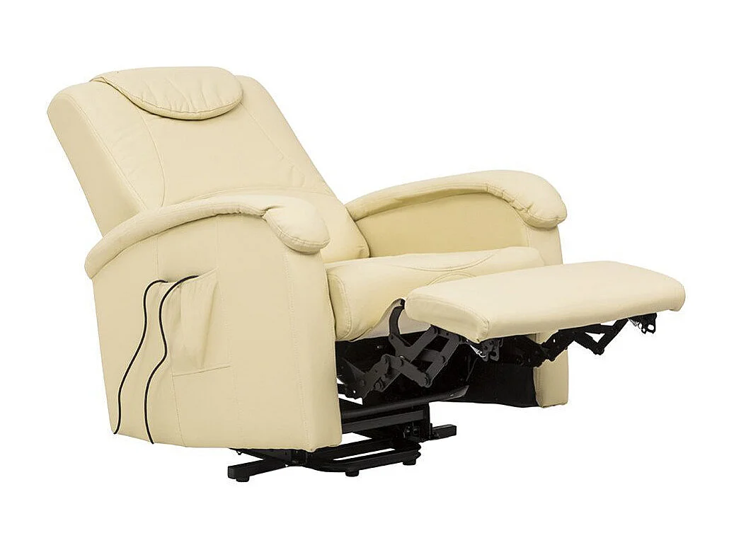 MilaniHome.it - Poltrona Relax Massaggiante Elettrica Confort Imbottita Beige Per Interno Salotto Per Anzianidi coloreBeige