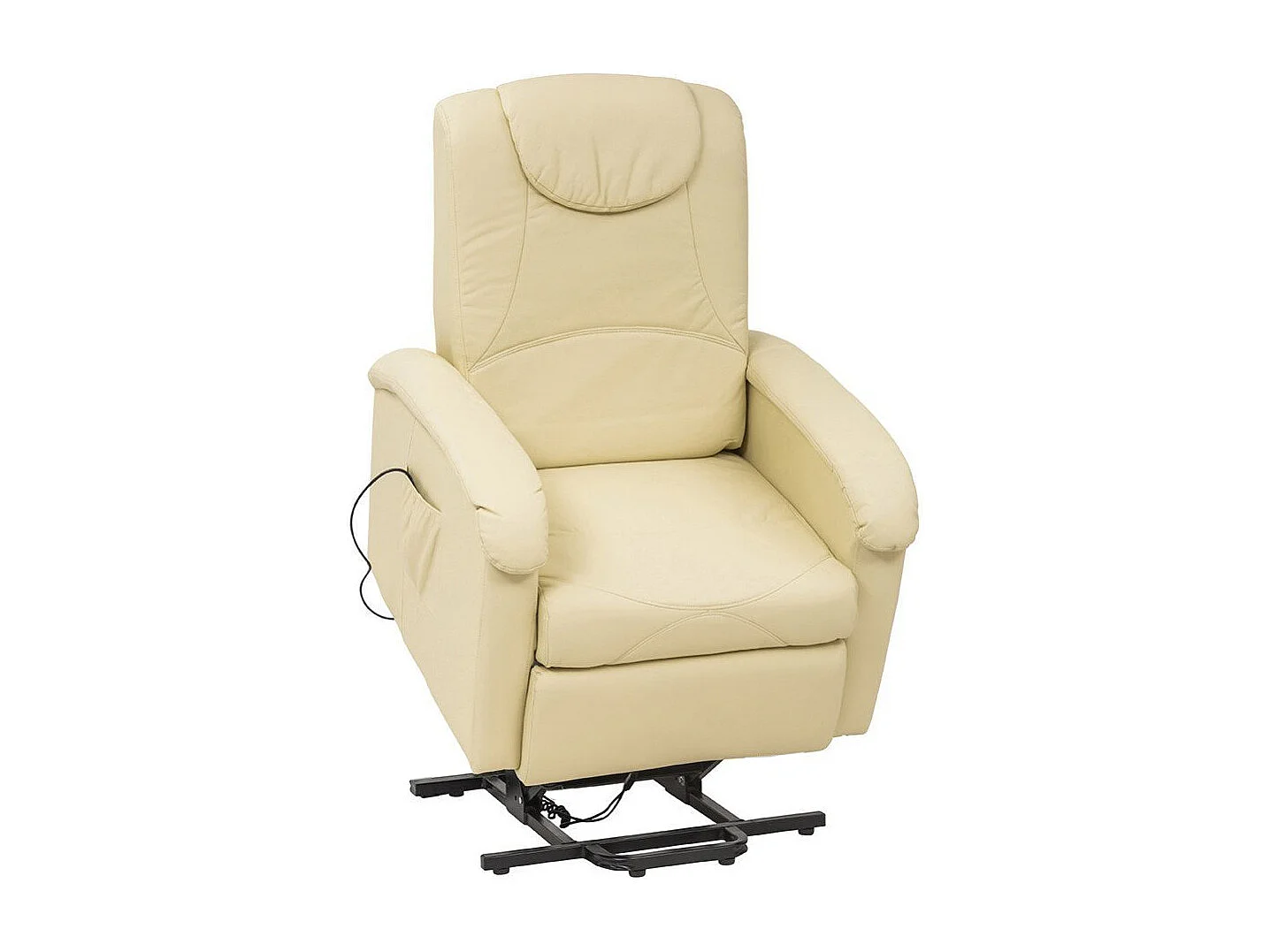 MilaniHome.it - Poltrona Relax Massaggiante Elettrica Confort Imbottita Beige Per Interno Salotto Per Anzianidi coloreBeige