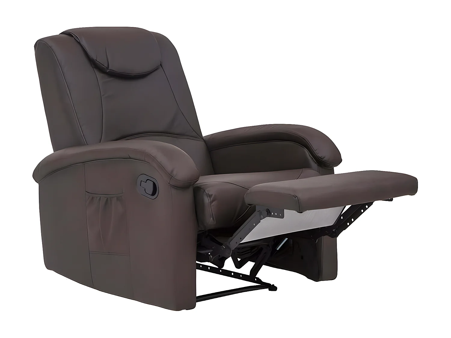 MilaniHome.it - Poltrona Relax Reclinabile Confort Imbottita Marrone Per Interno Salotto Per Anzianidi coloreMarrone