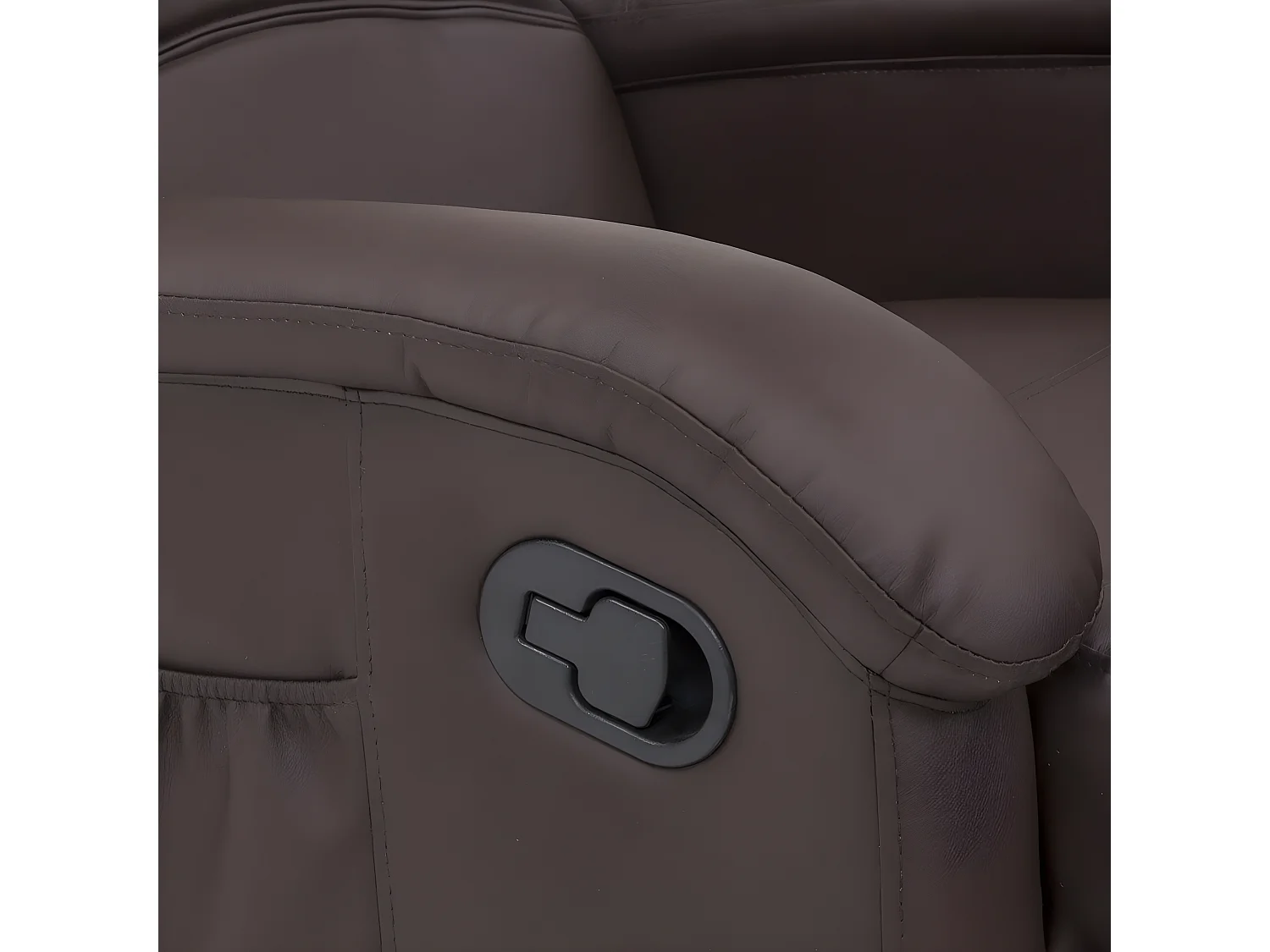 MilaniHome.it - Poltrona Relax Reclinabile Confort Imbottita Marrone Per Interno Salotto Per Anzianidi coloreMarrone