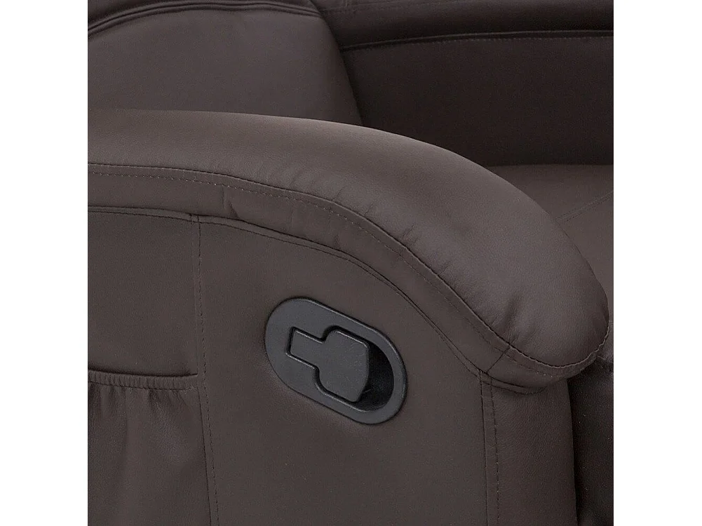 MilaniHome.it - Poltrona Relax Reclinabile Confort Imbottita Marrone Per Interno Salotto Per Anzianidi coloreMarrone