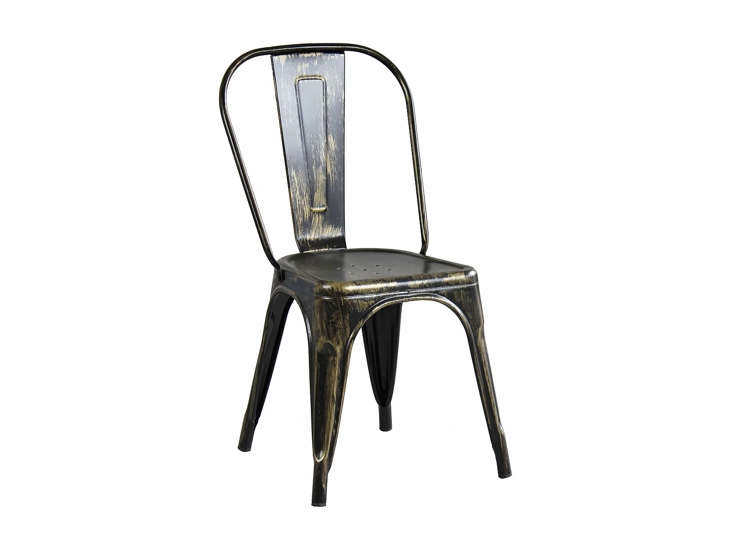 MilaniHome.it - Set Di 4 Sedie In Metallo Di Design Moderno Industrial Vintage Per Sala Da Pranzo Bar Ristorante Soggiornodi coloreOro