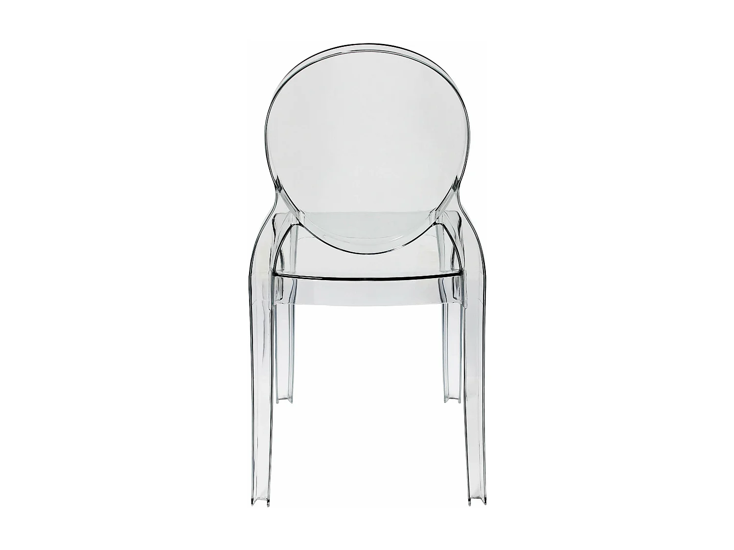 MilaniHome.it - Set Di 2 Sedie Moderne Di Design In Policarbonato Trasparente Per Sala Da Pranzo Cucina Ufficio Ristorante Bardi coloreTrasparente