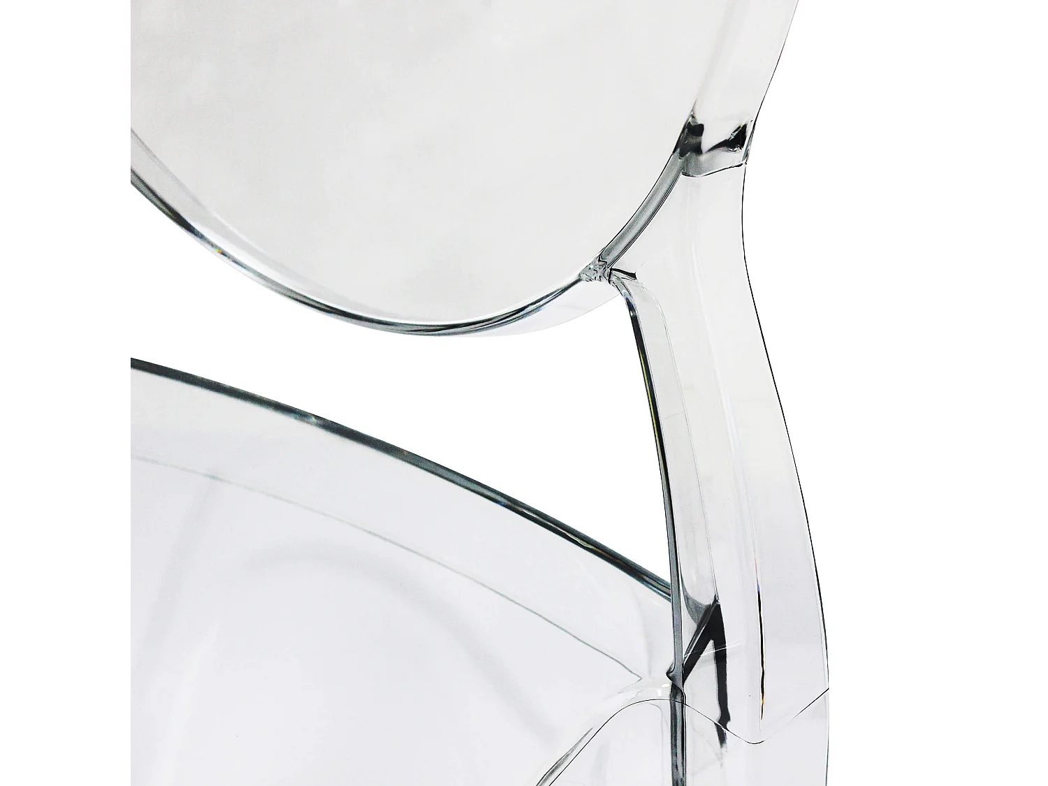 Sedia Pieghevole Moderna XANNI In PET Trasparente - Struttura Cromata, 46x46x75 Cm, Portata 200 Kg