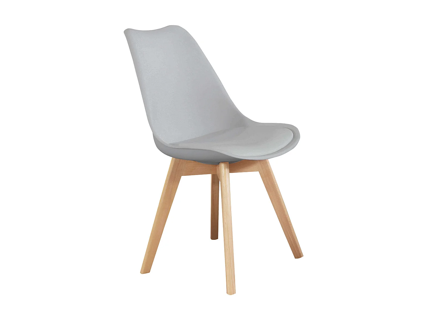MilaniHome.it - Set Di 2 Sedie Moderne Con Seduta Imbottita Stile Nordico Gambe In Legno Per Sala Da Pranzo Salotto Bar Ristorantedi coloreGrigio