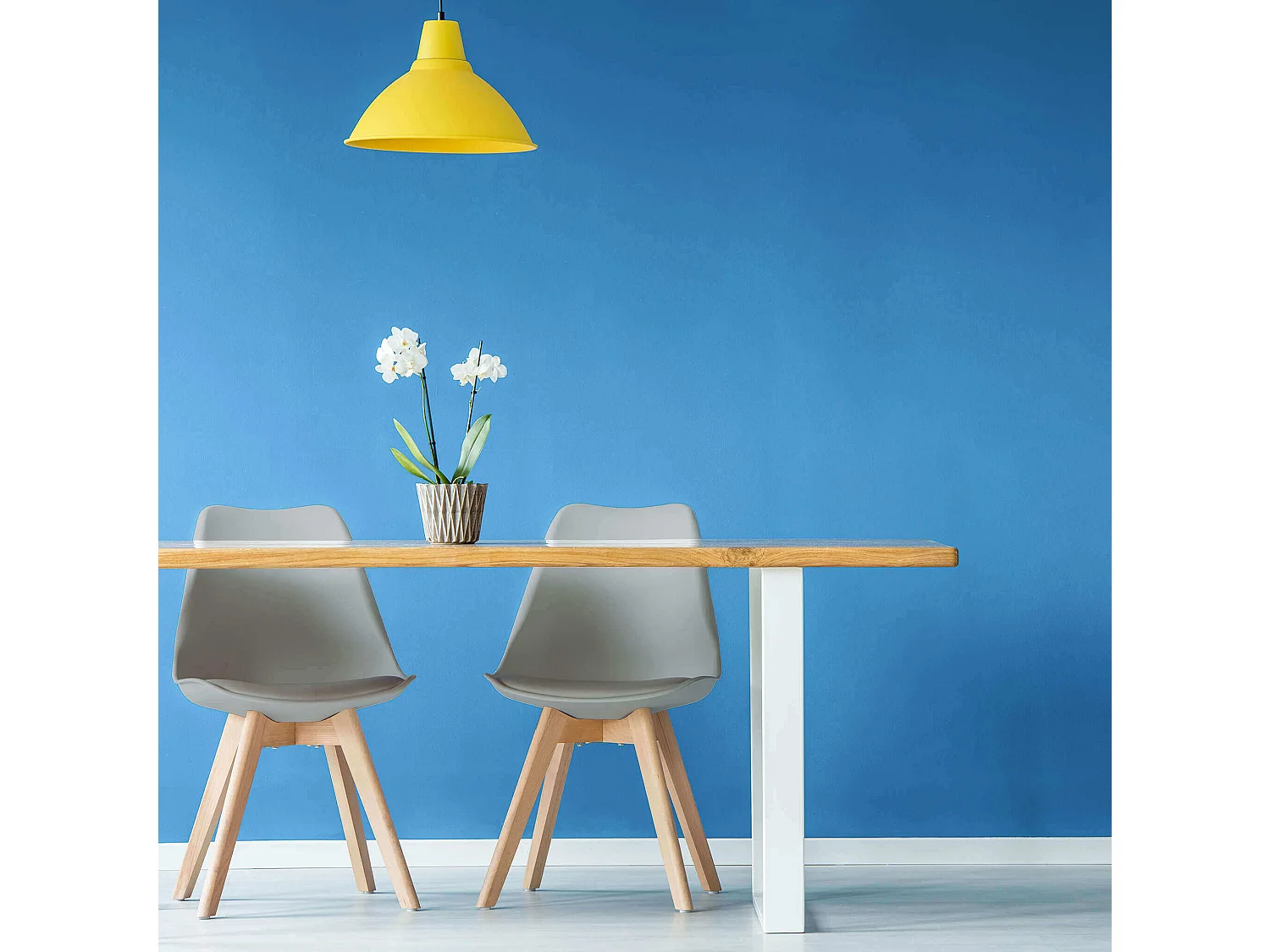 MilaniHome.it - Set Di 2 Sedie Moderne Con Seduta Imbottita Stile Nordico Gambe In Legno Per Sala Da Pranzo Salotto Bar Ristorantedi coloreGrigio