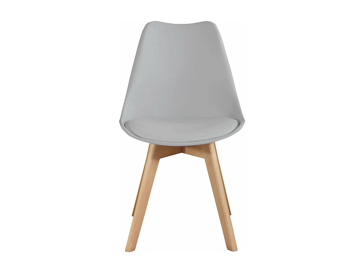 MilaniHome.it - Sedia Moderna Con Seduta Imbottita Stile Nordico Gambe In Legno Per Sala Da Pranzo Salotto Bar Ristorantedi coloreGrigio