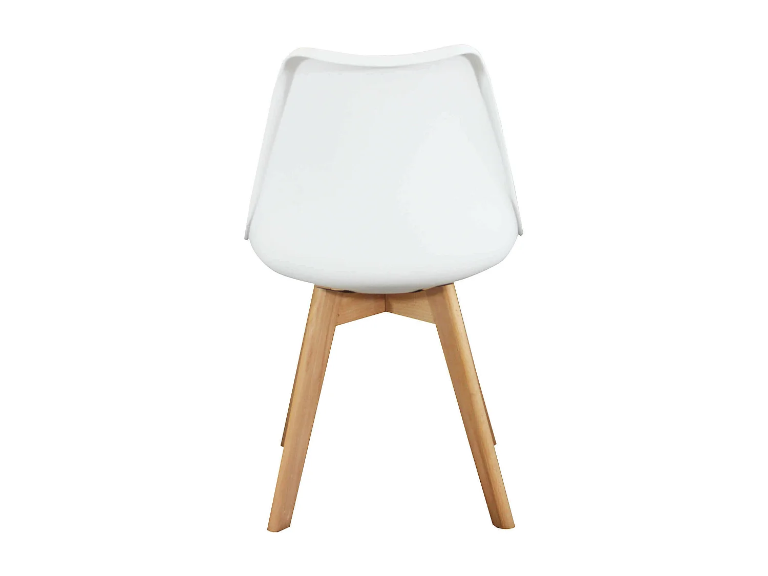 MilaniHome.it - Set Di 2 Sedie Di Design Moderne In Polipropilene Bianco E Legno Massello Di Faggio Per Sala Da Pranzo Locale Bar Ristorantedi coloreBianco