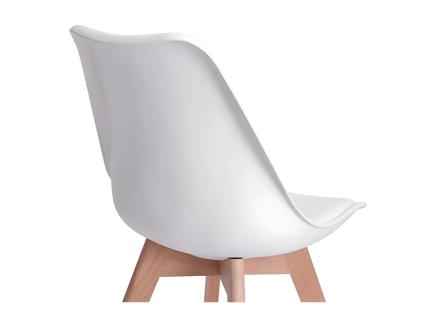 MilaniHome.it - Set Di 2 Sedie Di Design Moderne In Polipropilene Bianco E Legno Massello Di Faggio Per Sala Da Pranzo Locale Bar Ristorantedi coloreBianco