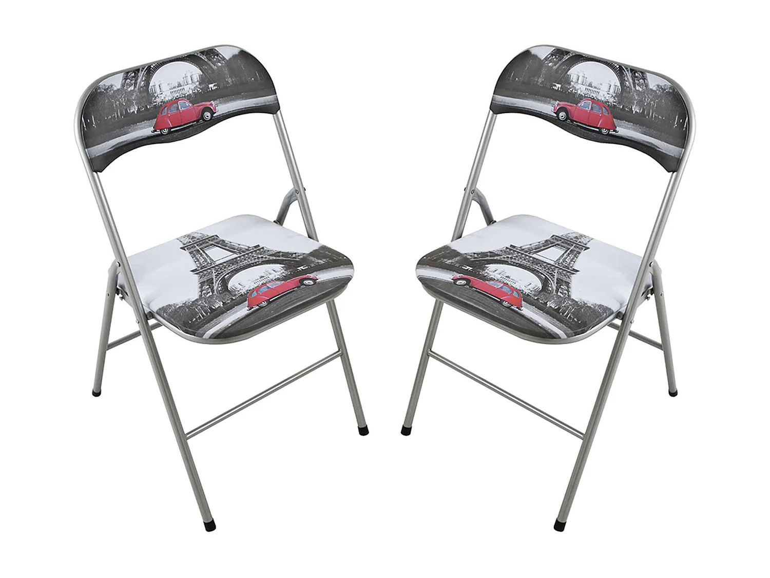 MilaniHome.it - Set Di 2 Sedie Slim Pieghevoli Parigi Di Design Con Comoda Imbottitura Nella Seduta Per Ospiti, Ufficio, Casadi coloreParigi