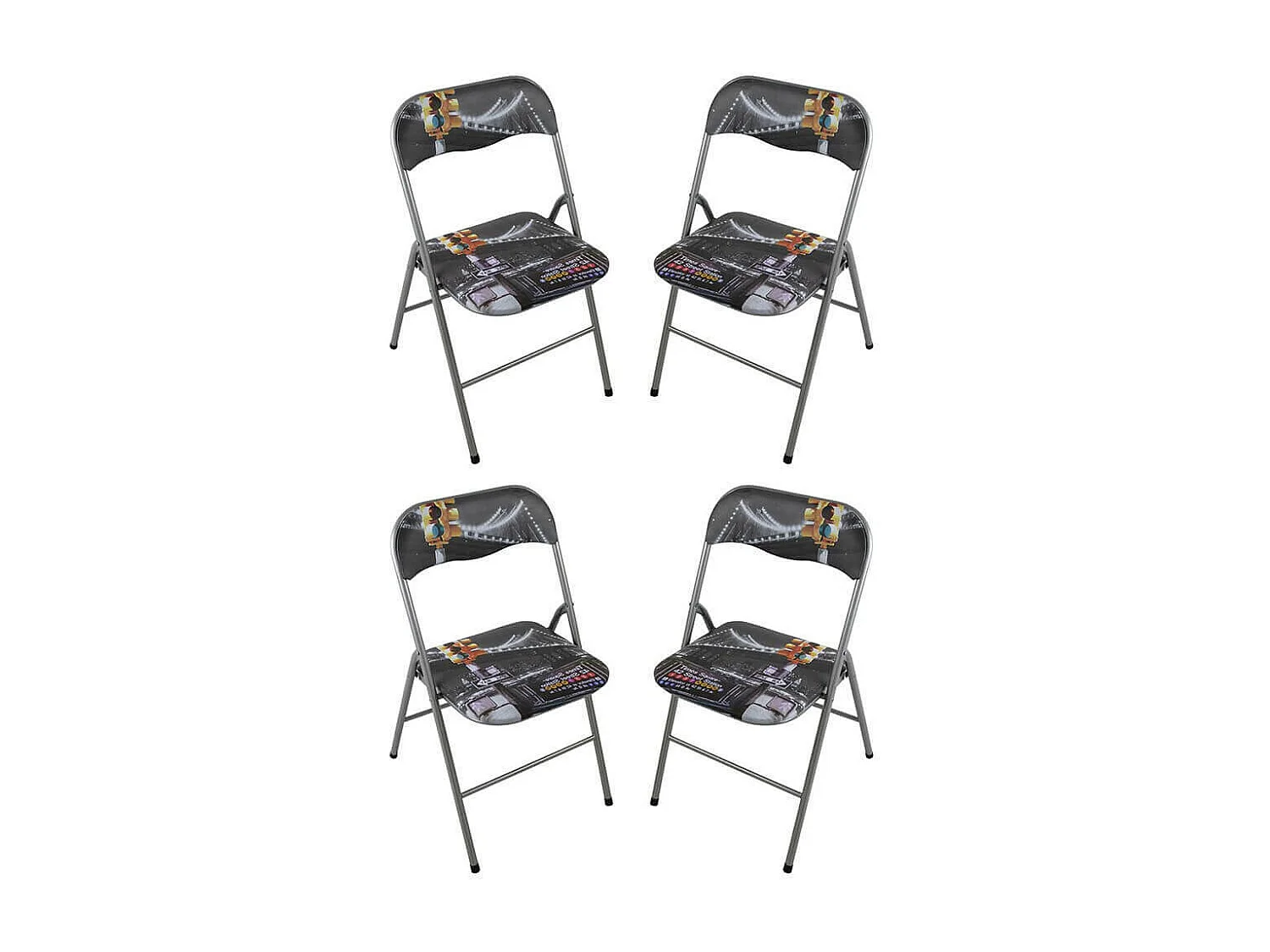 MilaniHome.it - Set Di 4 Sedie Slim Pieghevoli New York Di Design Con Comoda Imbottitura Nella Seduta Per Ospiti, Ufficio, Casadi coloreNew York