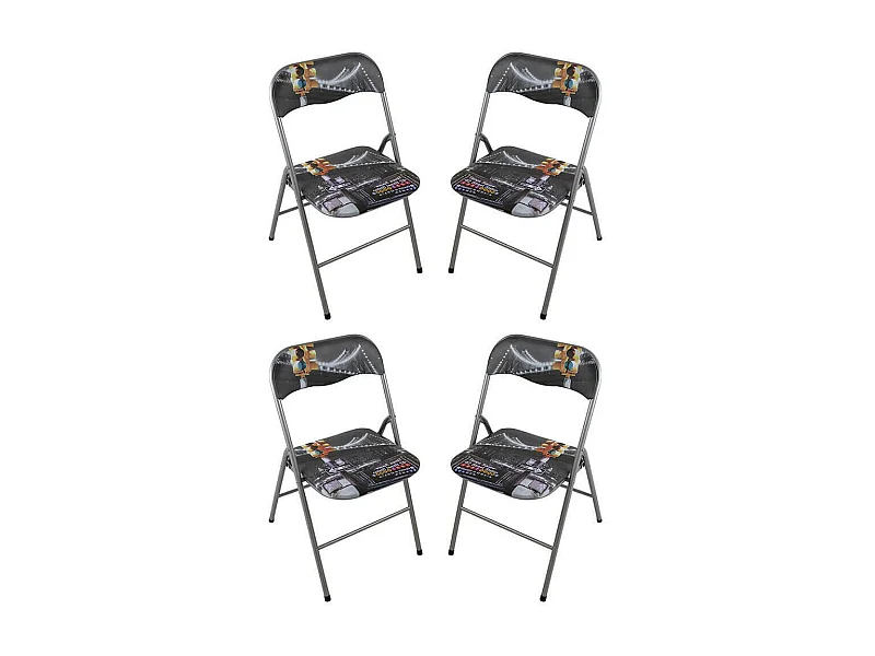 MilaniHome.it - Set Di 4 Sedie Slim Pieghevoli New York Di Design Con Comoda Imbottitura Nella Seduta Per Ospiti, Ufficio, Casadi coloreNew York