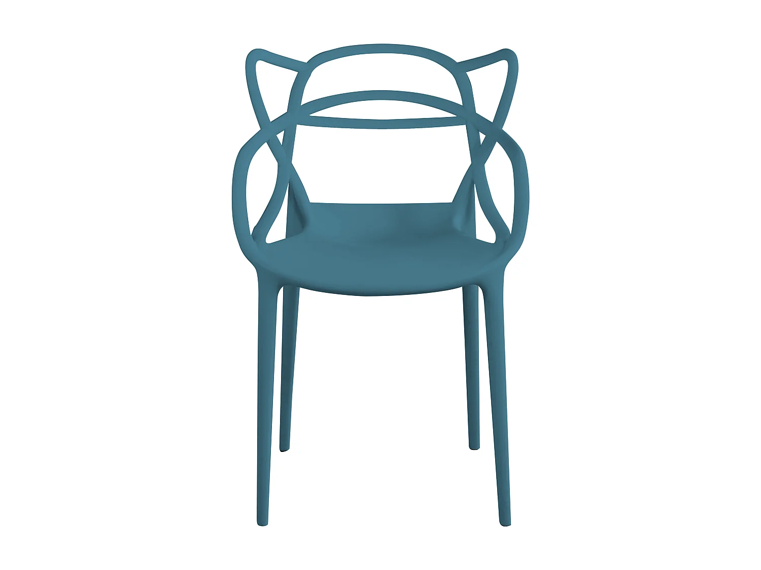 MilaniHome.it - Sedia In Polipropilene Plastica Blu Di Alta Qualità Di Design Per Interno E Giardino Stile Moderno Per Sala Da Pranzo, Cucinadi colorePetrolio