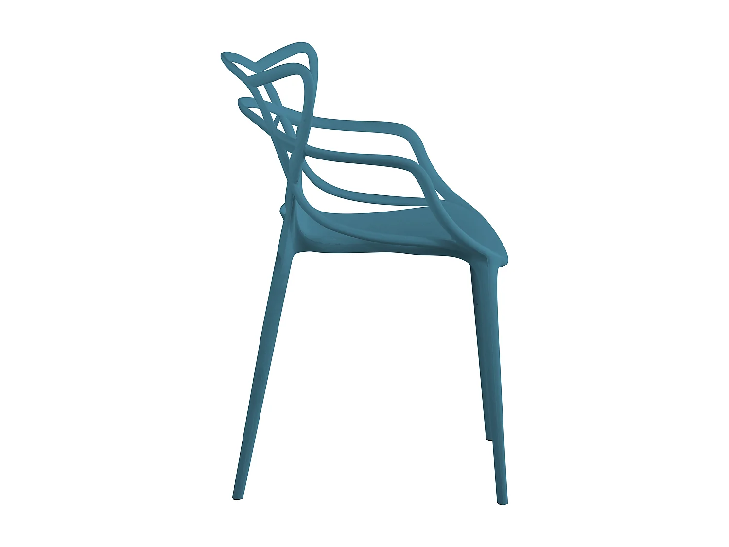 MilaniHome.it - Sedia In Polipropilene Plastica Blu Di Alta Qualità Di Design Per Interno E Giardino Stile Moderno Per Sala Da Pranzo, Cucinadi colorePetrolio