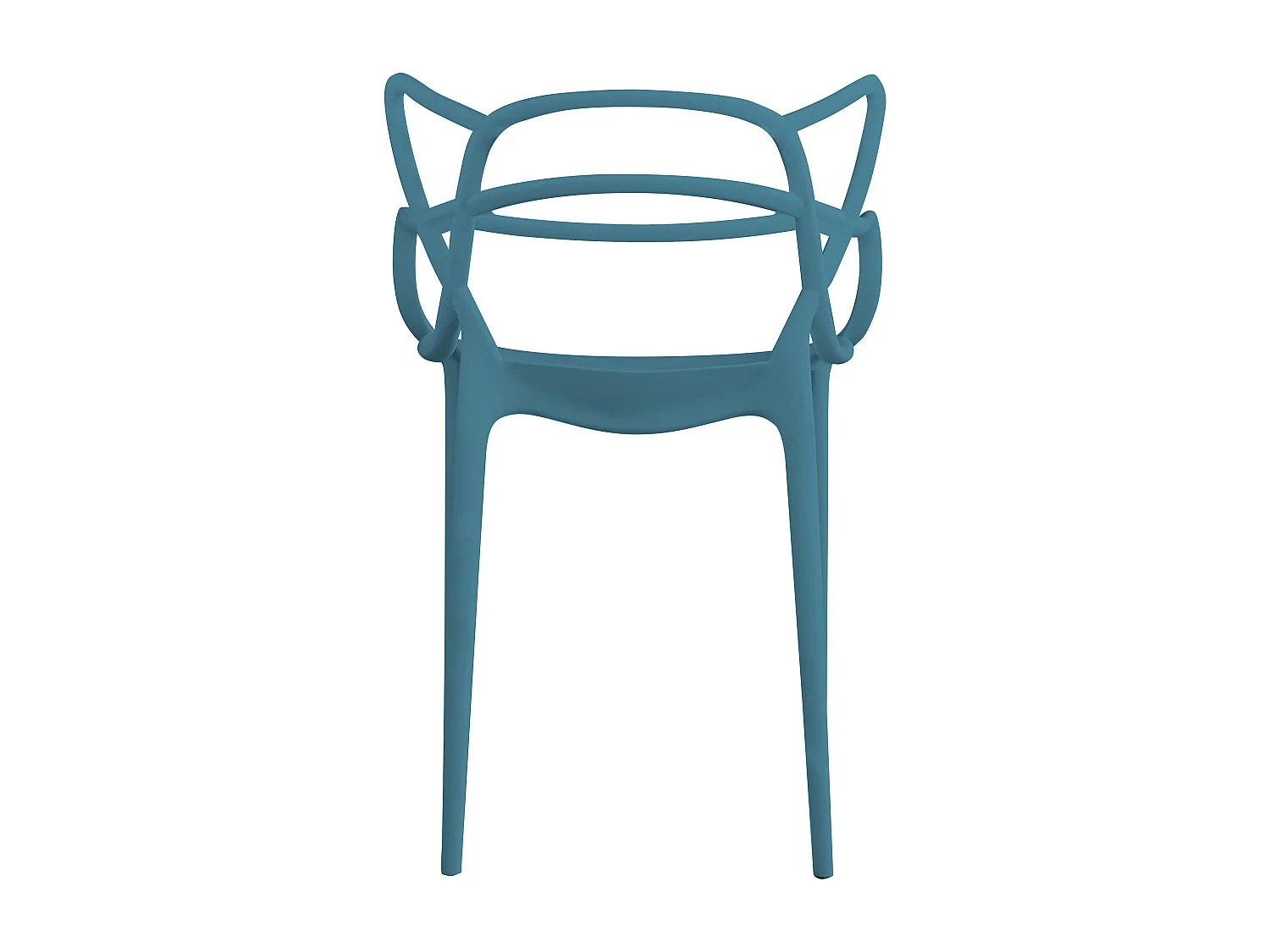 MilaniHome.it - Sedia In Polipropilene Plastica Blu Di Alta Qualità Di Design Per Interno E Giardino Stile Moderno Per Sala Da Pranzo, Cucinadi colorePetrolio