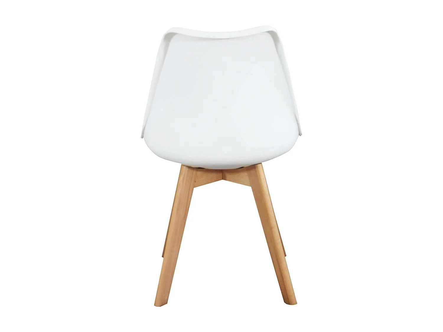 MilaniHome.it - Set Di 4 Sedie Di Design Moderne In Polipropilene Bianco E Legno Massello Di Faggio Per Sala Da Pranzo Locale Bar Ristorantedi coloreBianco